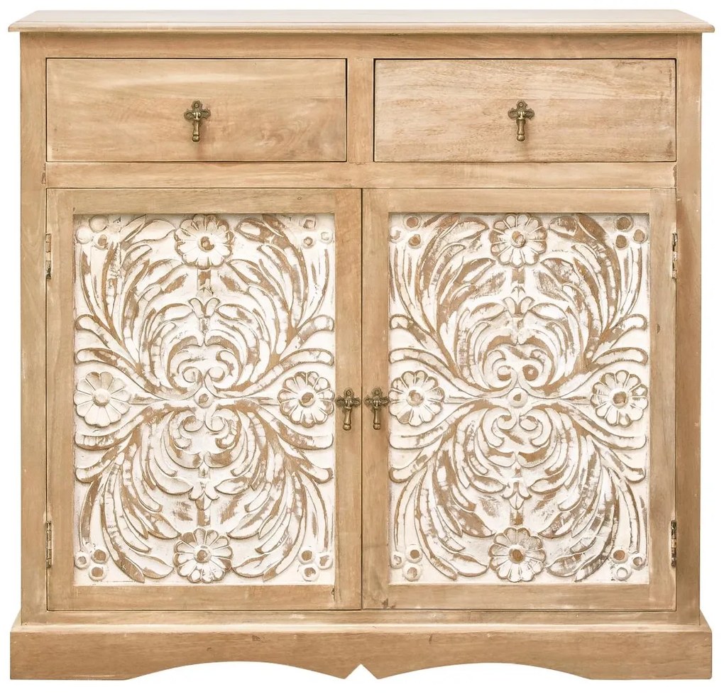 furniture-nabytek.cz - Komoda rustikálna z masívneho dreva mango 90x90x45