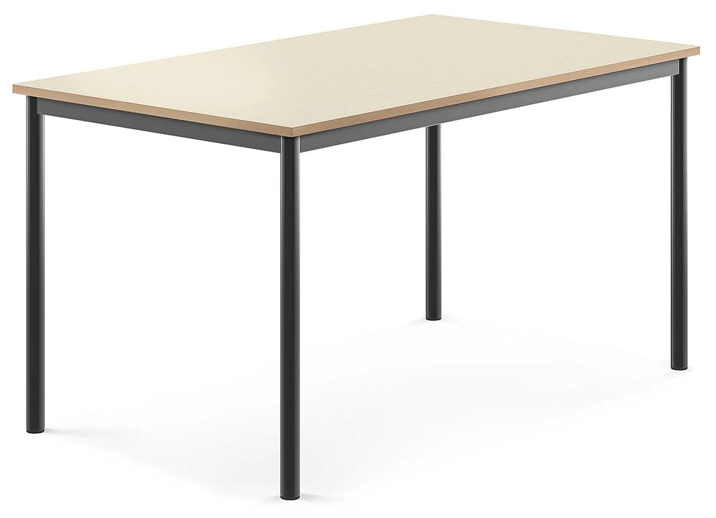 Stôl SONITUS, 1400x800x720 mm, HPL - breza, antracit