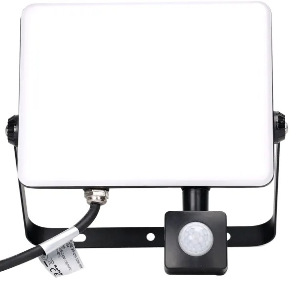 Aigostar - LED Reflektor so senzorom LED/50W/230V 6500K IP65 čierna
