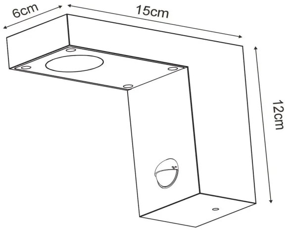 Lucide 28850/24/30 - LED Vonkajšie svietidlo so senzorom TEXAS LED/7W/230V IP54