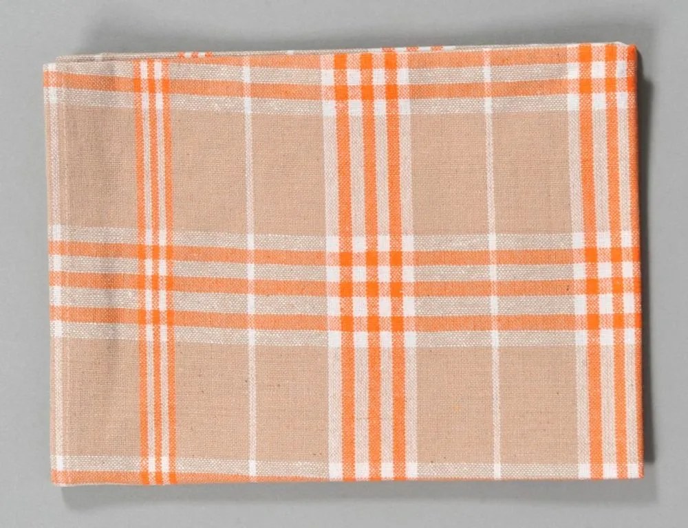 Dobrý Textil Kuchynská bavlnená utierka TINA - Oranžová