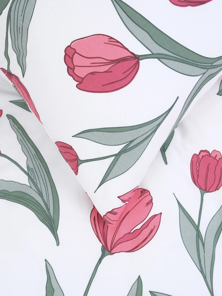 Predĺžené bavlnené obliečky Renforcé – Tulipány