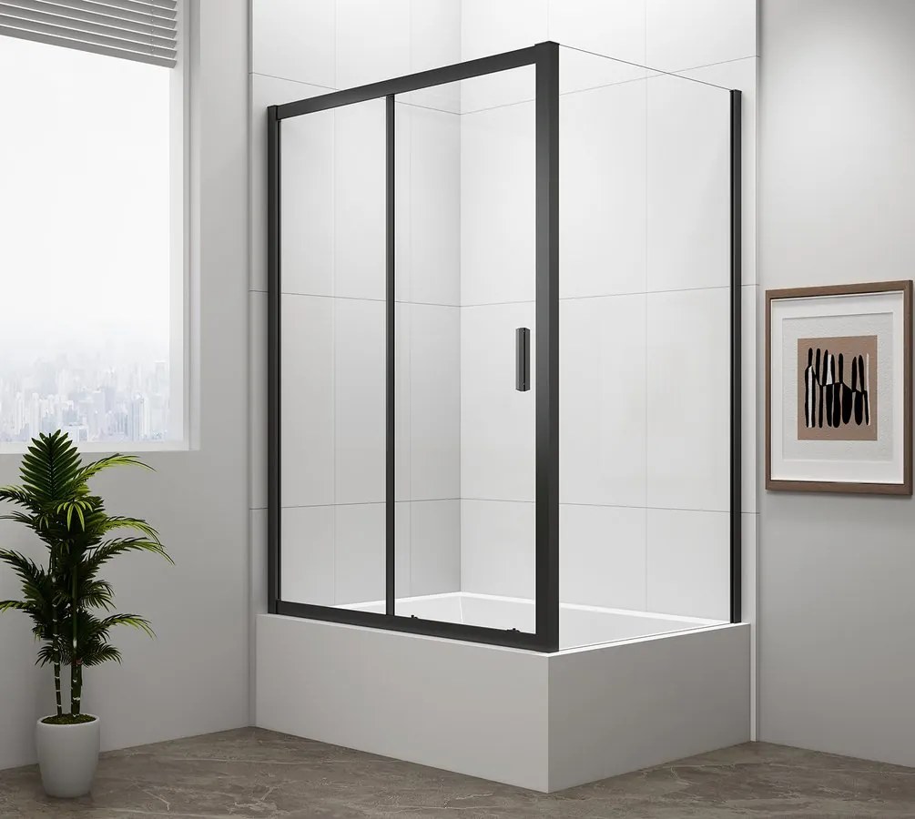 Polysan Polysan, DEEP BLACK sprchové dvere 1200x1650mm číre sklo, MD1216B