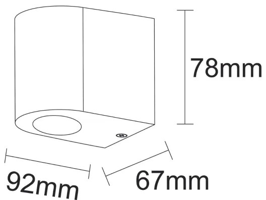 Vonkajšie nástenné svietidlo BOSTON 1xGU10/10W/230V IP44 čierna