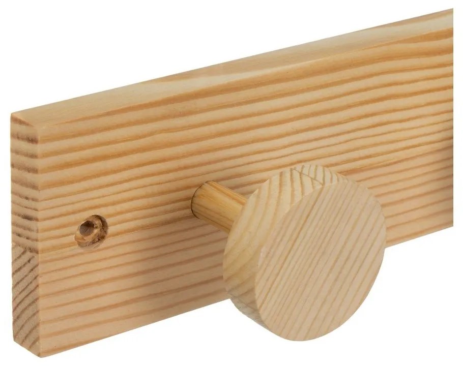 Nástenný vešiak z borovicového dreva v prírodnej farbe 40 cm Anillos – Casa Selección