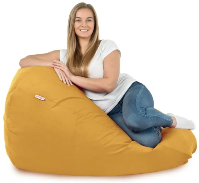 Plyšový sedací vak SAKO Horčicový