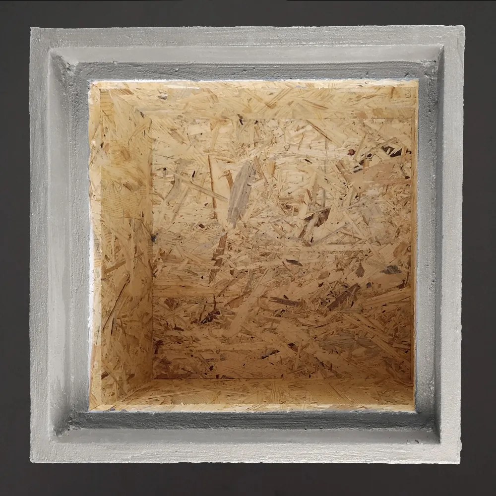 AMADEA Betónový kvetináč odľahčený - hladký, 33x33x50, 5cm, český výrobok