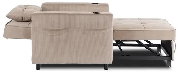 Kreslo JEREMY bežové, z manšestru