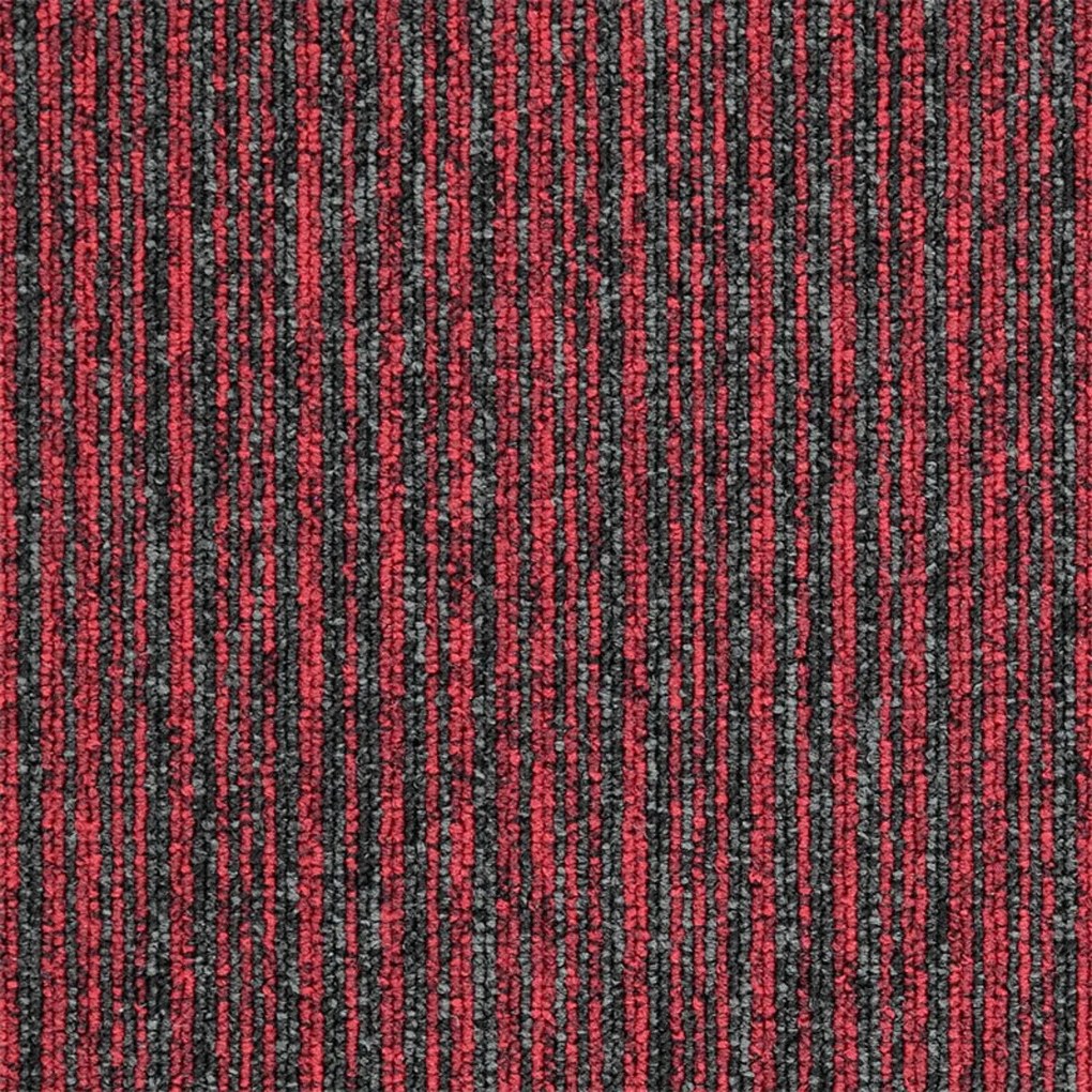 Balta, Kobercový štvorec Sonar Lines 4120 červený 50 x 50 cm, chodba / predsieň