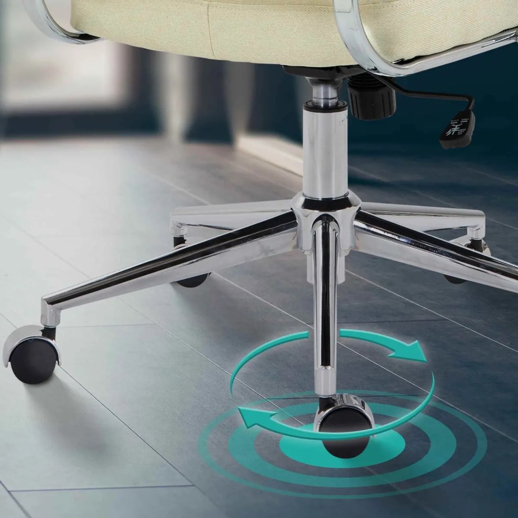 Kancelárska stolička Oakland - látka - Krémová