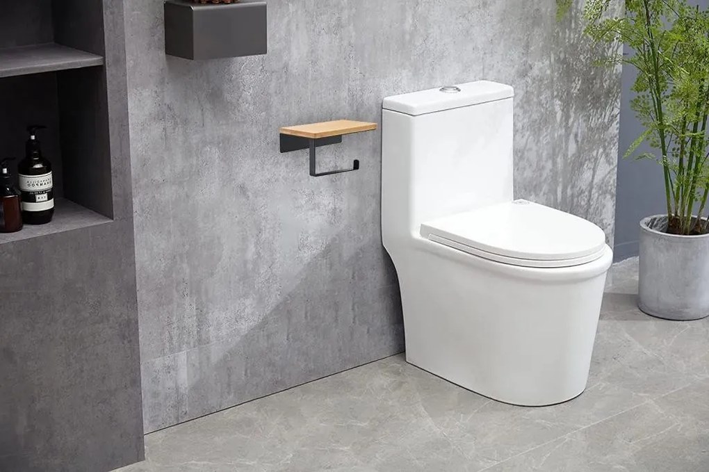 Tutumi Tutumi, držiak WC papiera 322747, čierna-hnedá, REA-07010