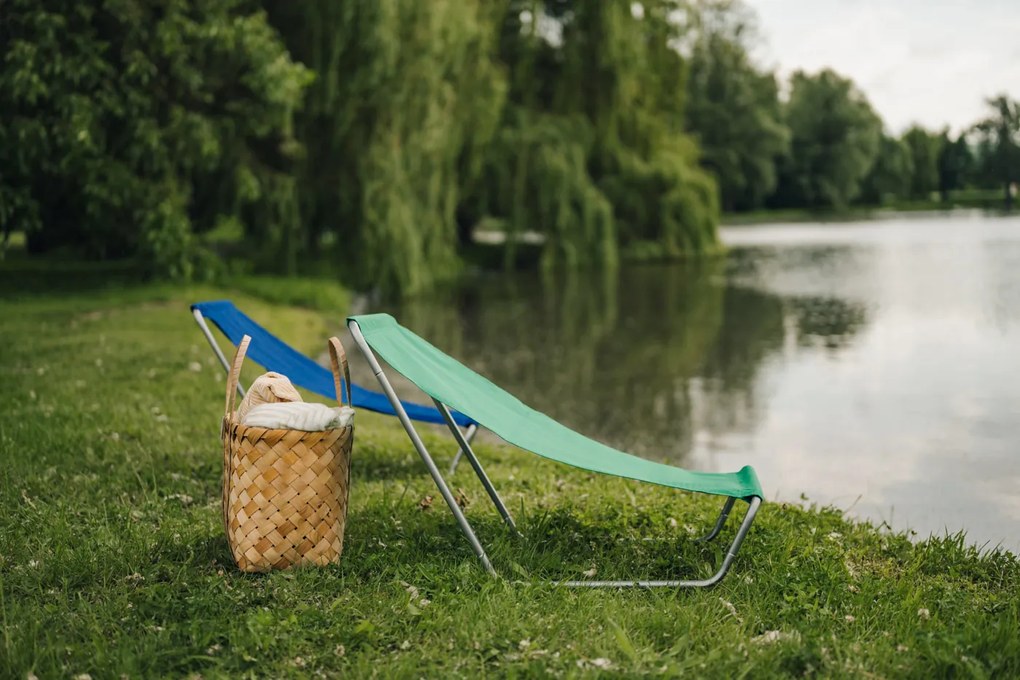 Skladacie plážové ležadlo SAND, zelené