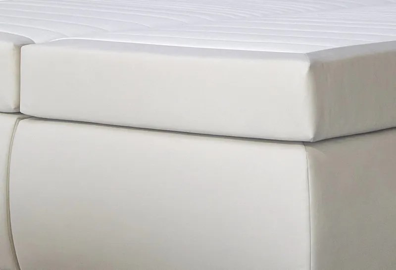 Posteľ boxspring Agnes 180x200 cm, krémová látka