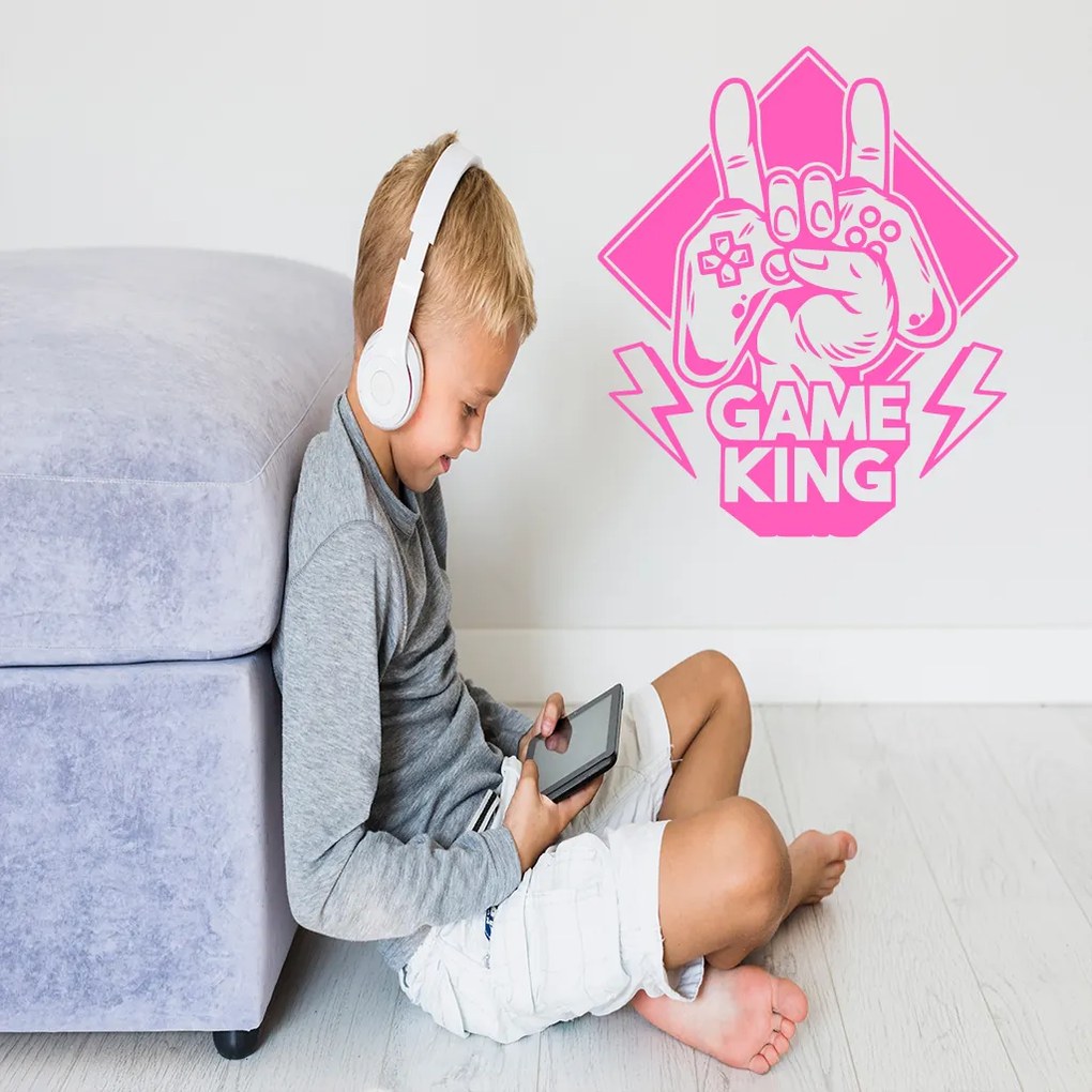 Veselá Stena Samolepka Game King Farba: hnědá, Veľkosť: 40 x 46 cm