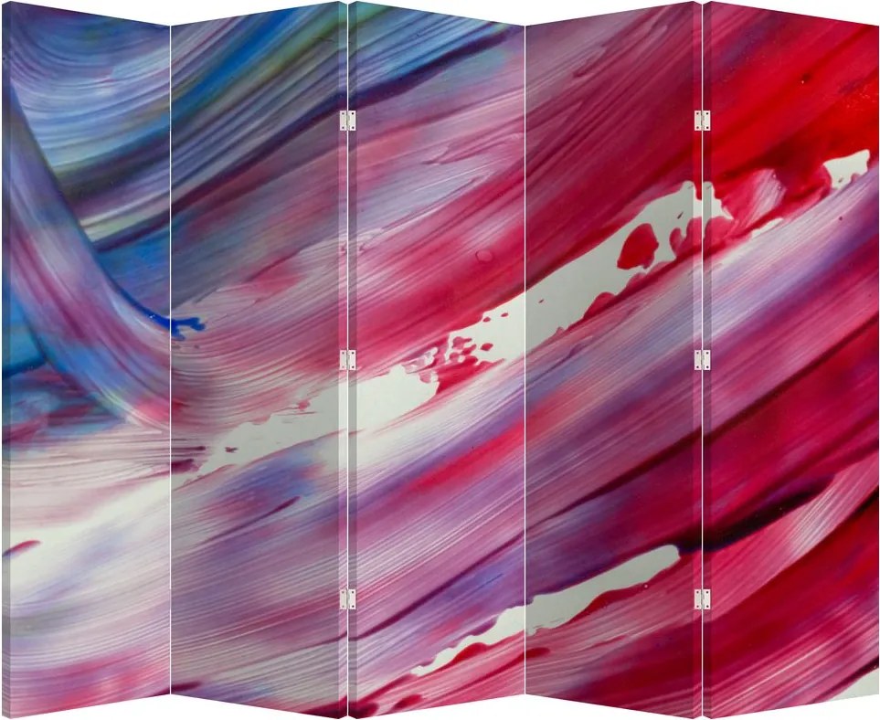 Paraván - ružovomodrá farby (210x170 cm)