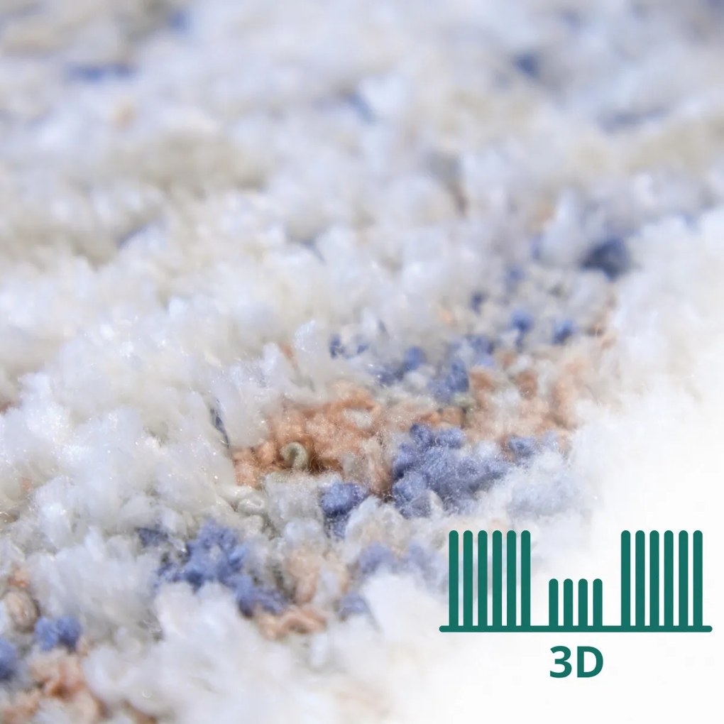 Angel Carpet, Kusový koberec Aurora 55 Blue, 160x230, modrá, kancelária
