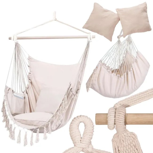 Závesné kreslo BAHIO béžové