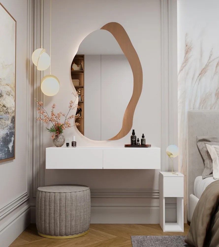 Závěsný toaletní stolek MIKA 110 cm bílý