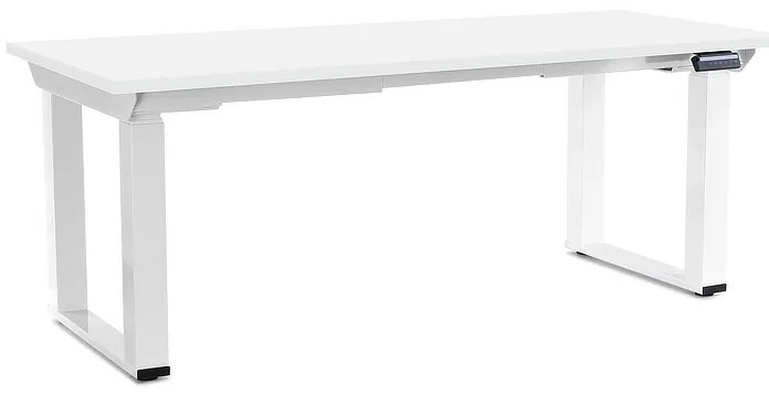 Výškovo nastaviteľný stôl OfficeTech Strong 180 x 80 cm, biela podnož, biela