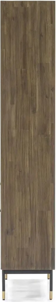 Knižnica Maze 100 cm z masívu hnedá/čierna