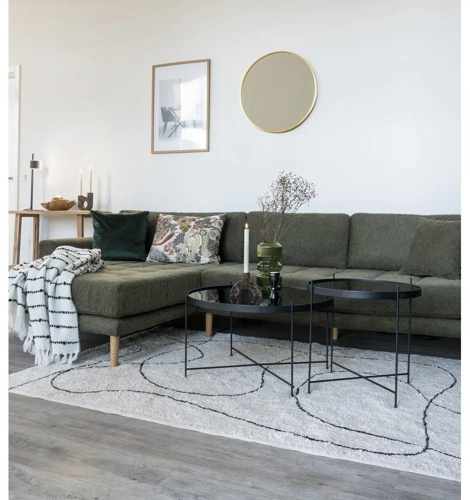 Čierny okrúhly konferenčný stolík ø 70 cm Venezia - House Nordic