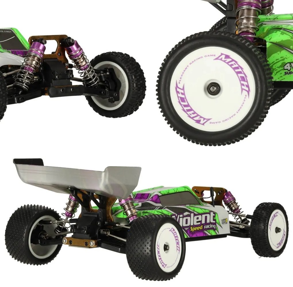 WLtoys RC Speed ​​Racing 1:10, 4WD, 2.4Ghz zelené