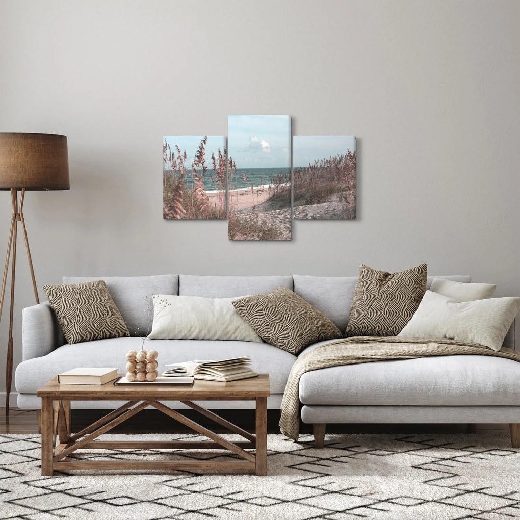 Obraz - Ružová pláž (90x60 cm)