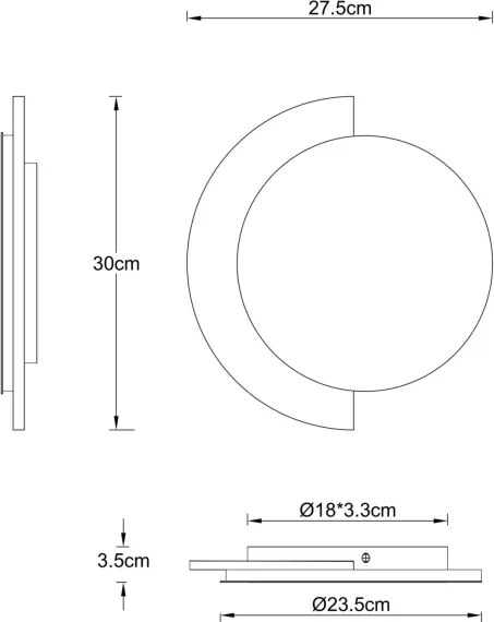 Globo 78393-14 - LED nástenné svietidlo ROJAS LED/14W/230V 3000K
