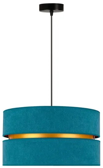 Duolla - Luster na lanku DUO 1xE27/15W/230V pr. 40 cm tyrkysová/zlatá