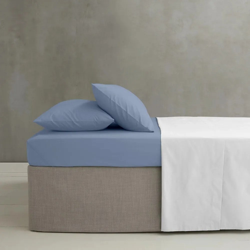 Modrá napínacia perkálová plachta 150x200 cm Easy Iron Percale – Catherine Lansfield