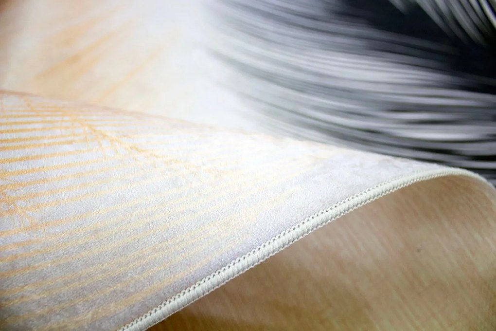 BE Koberec Porte 2395 GREY GOLD – žltý obdĺžnikový Rozmer: 50x80 cm