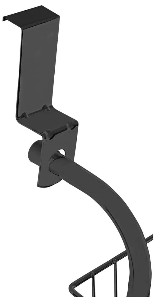 Čierny kovový držiak na topánky Wenko