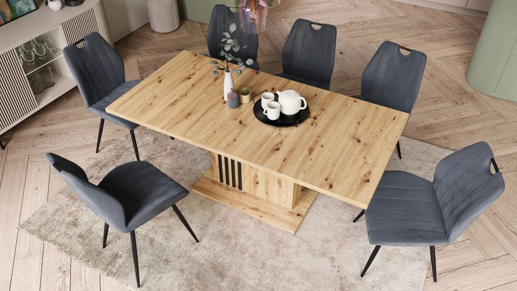 LEONEL Dub Artisan – MODERNÝ ROZKLADACÍ STÔL AŽ DO 180 cm!