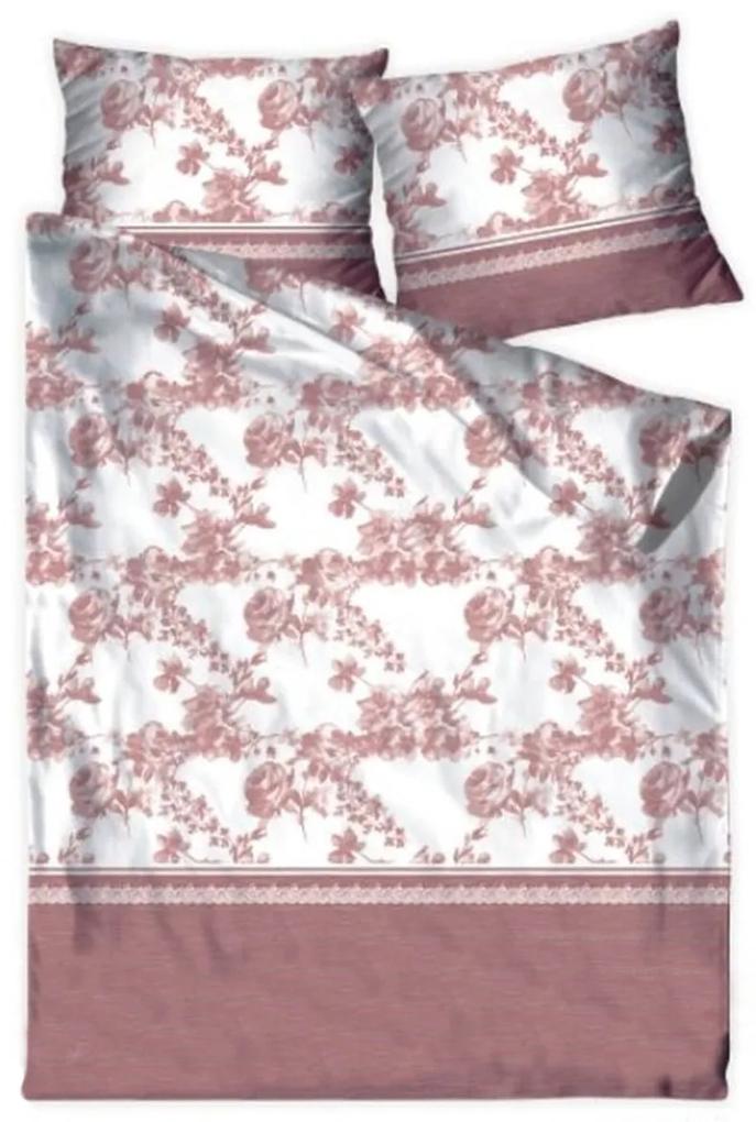 Krásne béžové bavlnené vintage posteľné obliečky