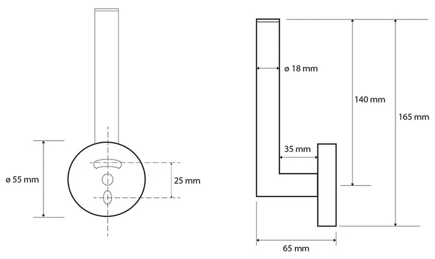 SAPHO XB701 X-Round black držiak toaletného papiera rezervný, čierna