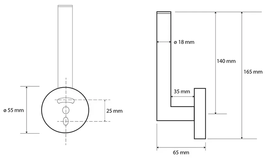 SAPHO XB701 X-Round black držiak toaletného papiera rezervný, čierna
