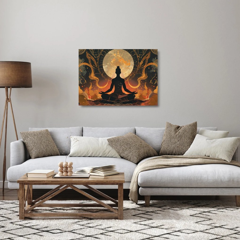 Sklenený obraz - Meditácia (70x50 cm)