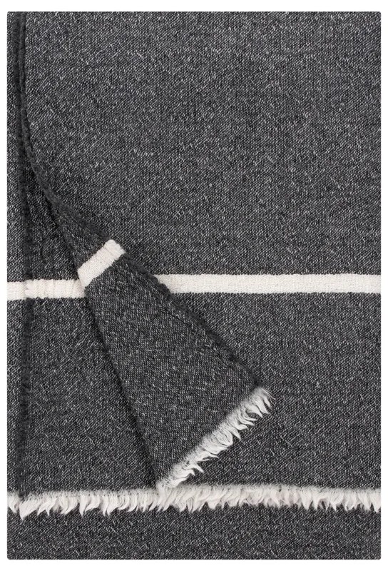 Merino deka Tanhu 130x170, tmavo sivo-biela