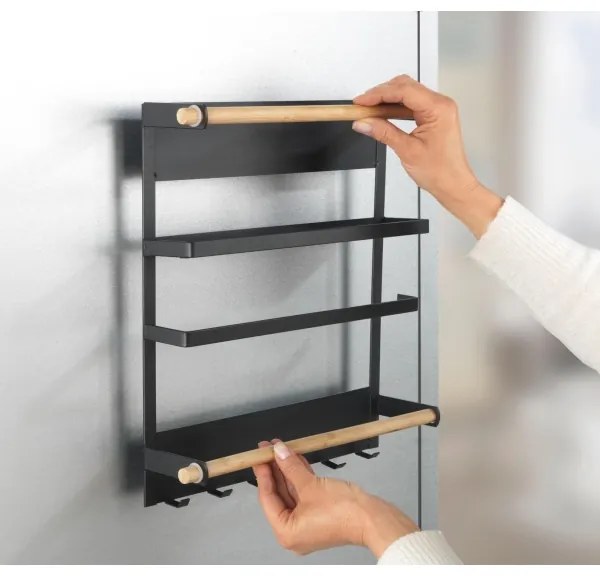 WENKO 54114100 - Organizér MAGNA 33x34 cm čierna/hnedá