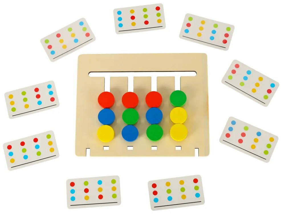 KIK Dřevěná vzdělávací hračka odpovídající barvám montessori ovoce