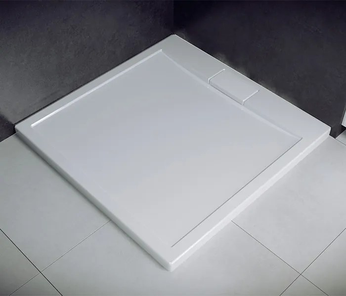 Besco Štvorcová sprchová akrylátová vanička AXIM SQ 80x80 (90x90) UltraSlim BESCO-Rozmery: 80x80