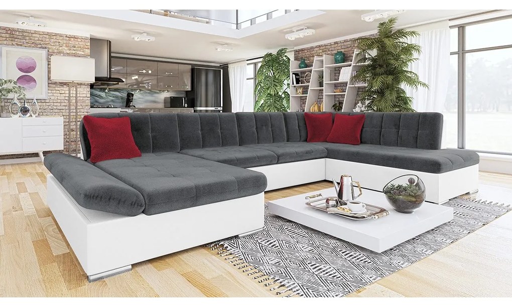 Rohová sedačka Genero, Dostupné poťahy: Utario velvet 2951 + Utario velvet 2951 + Senegal 823, Strana: Ľavá - U