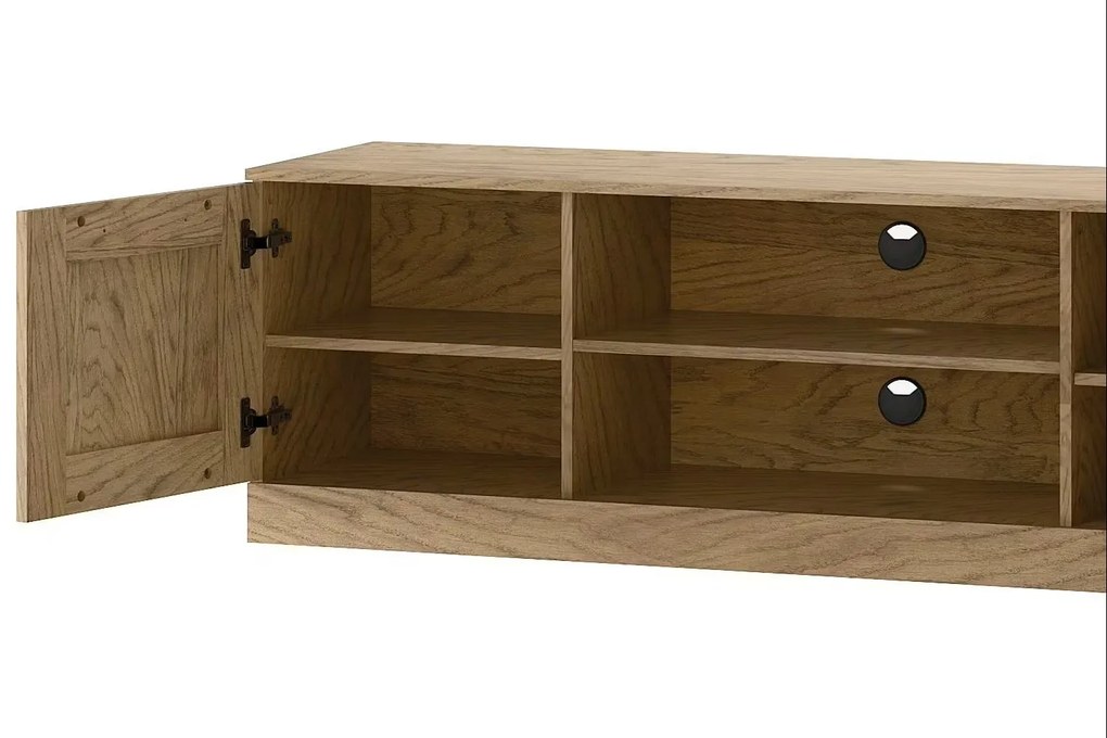Televizní stolek Cozy 25 z masivu 160 cm dub Rustikal