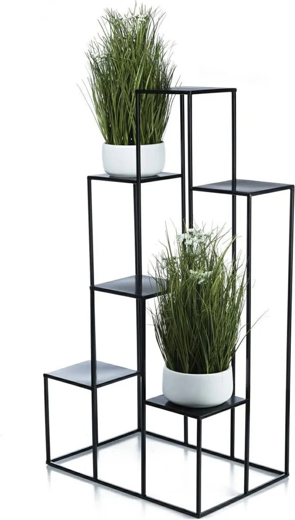 STOJAN NA KVETINÁČ KASKADA 110X60X40 CM ČIERNA