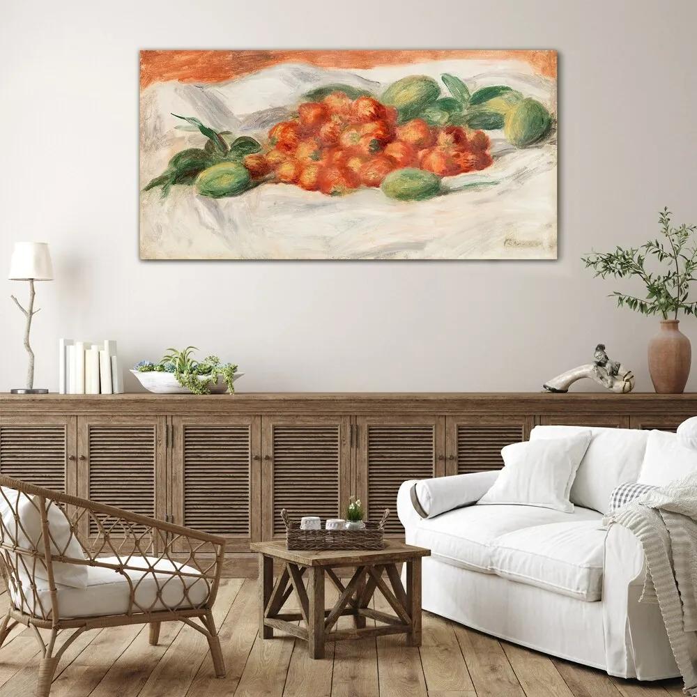 Skleneny obraz Ovocie mandlí jahody