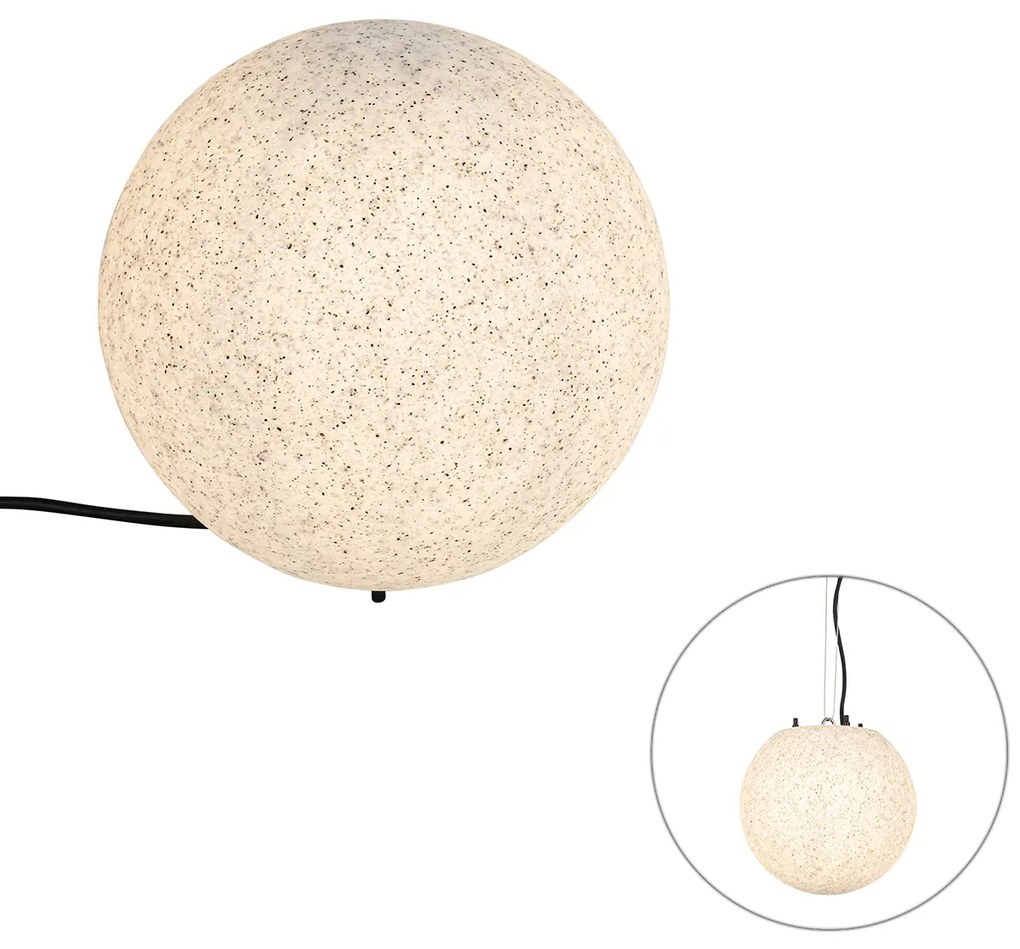 Moderná vonkajšia lampa sivá 25 cm IP65 - Nura