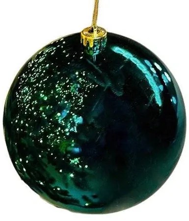 DECOLED Plastová koule, pr. 20 cm, paví zelená, lesklá, UV
