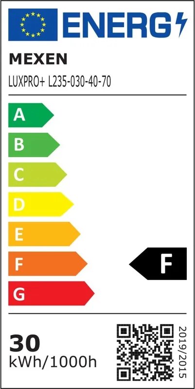 Mexen Luxpro LED reflektor s pohybovým senzorom, 30W, neutrálna - 4000K, 2700 lm, čierna - L235-030-40-70