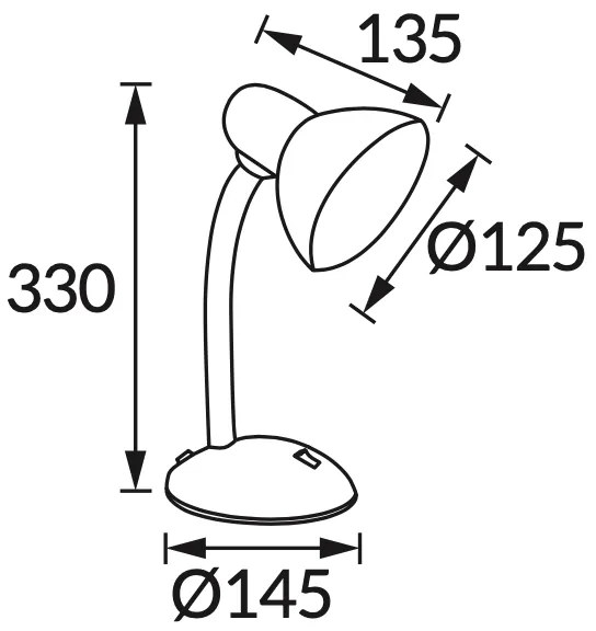 Strühm STRÜHM Stolná lampa TOLA E27 SILVER 2852