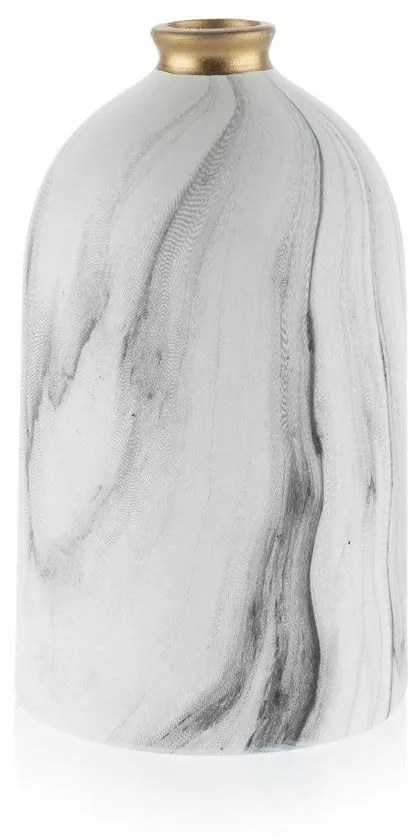 Váza Lilly Marbling 17 cm biela